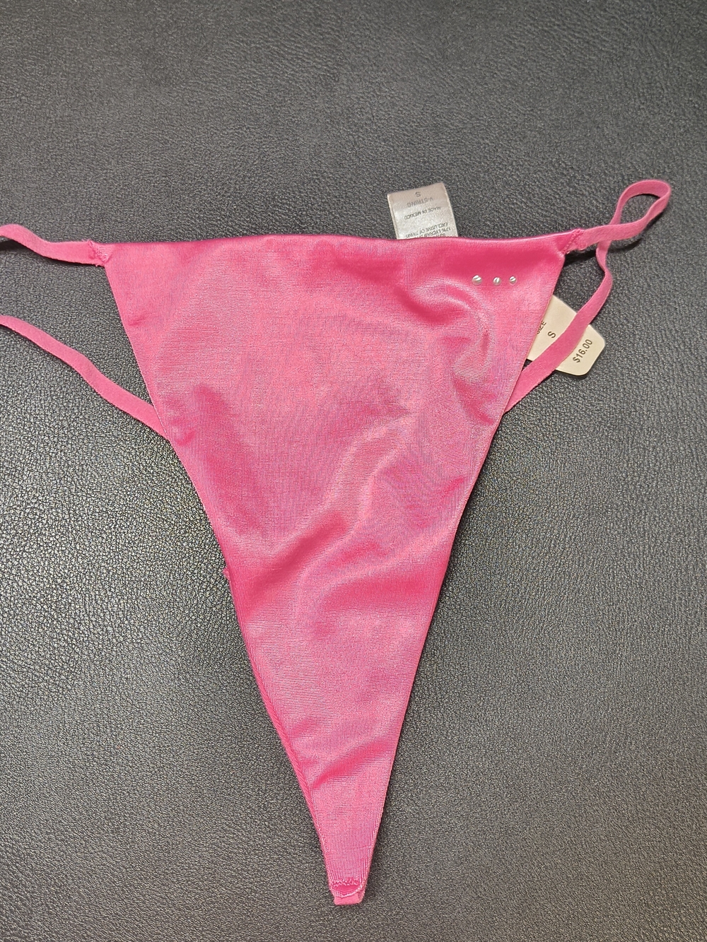 NWT Victoria's Secret Hot Pink V-String Thong Panty Size Small